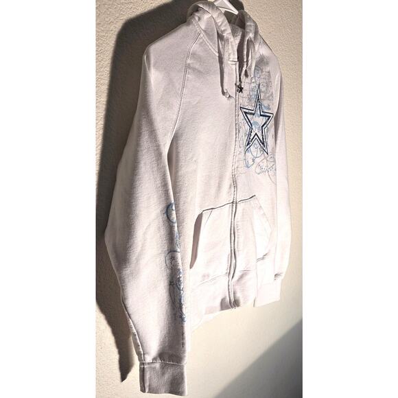 Dallas Cowboys Herstyle Baddazled White Hoodie - Large - Picture 3 of 7